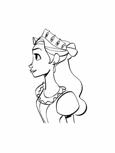 The Queen Sketch Coloring Page