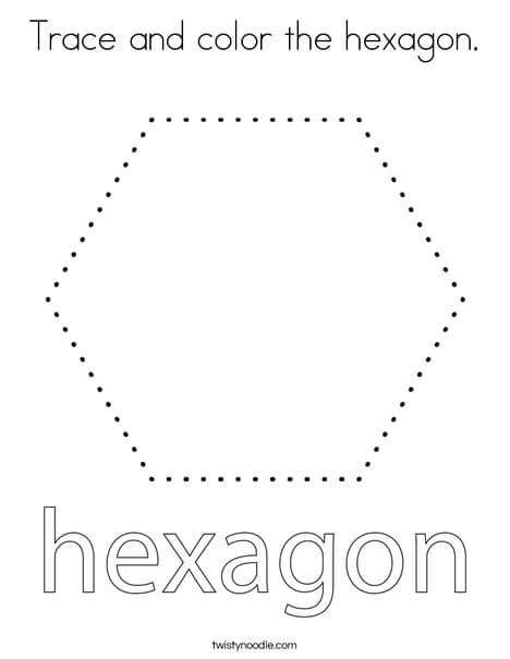 Trace And Color The Hexagon