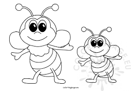 Two Bee To Print Coloring Page
