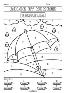 Umbrella Color by Number
