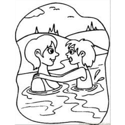 Water Swim Coloring Page