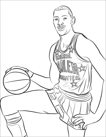 Wilt Chamberlain Free Coloring Page