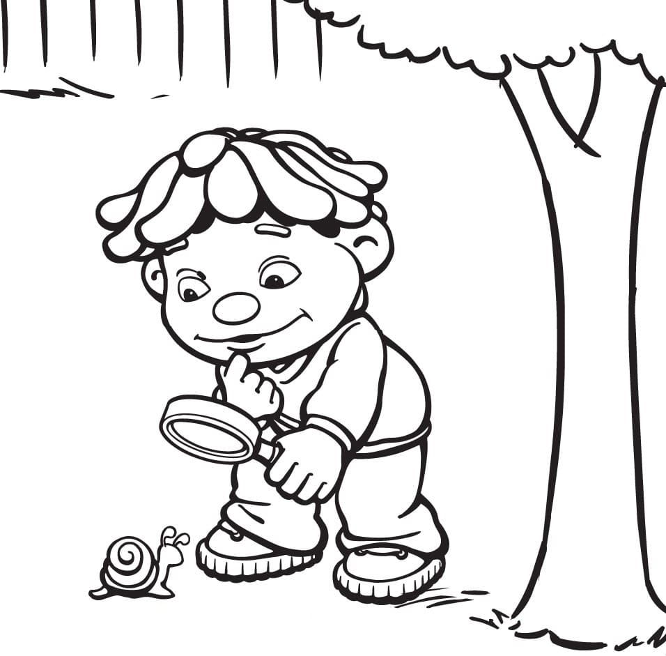 Young Scientist Coloring Page