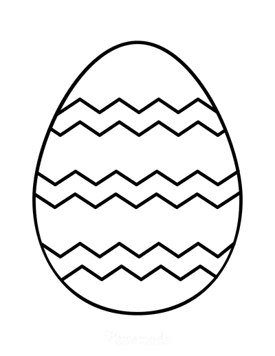 Zig-Zag Easter Egg Coloring Page Coloring Page