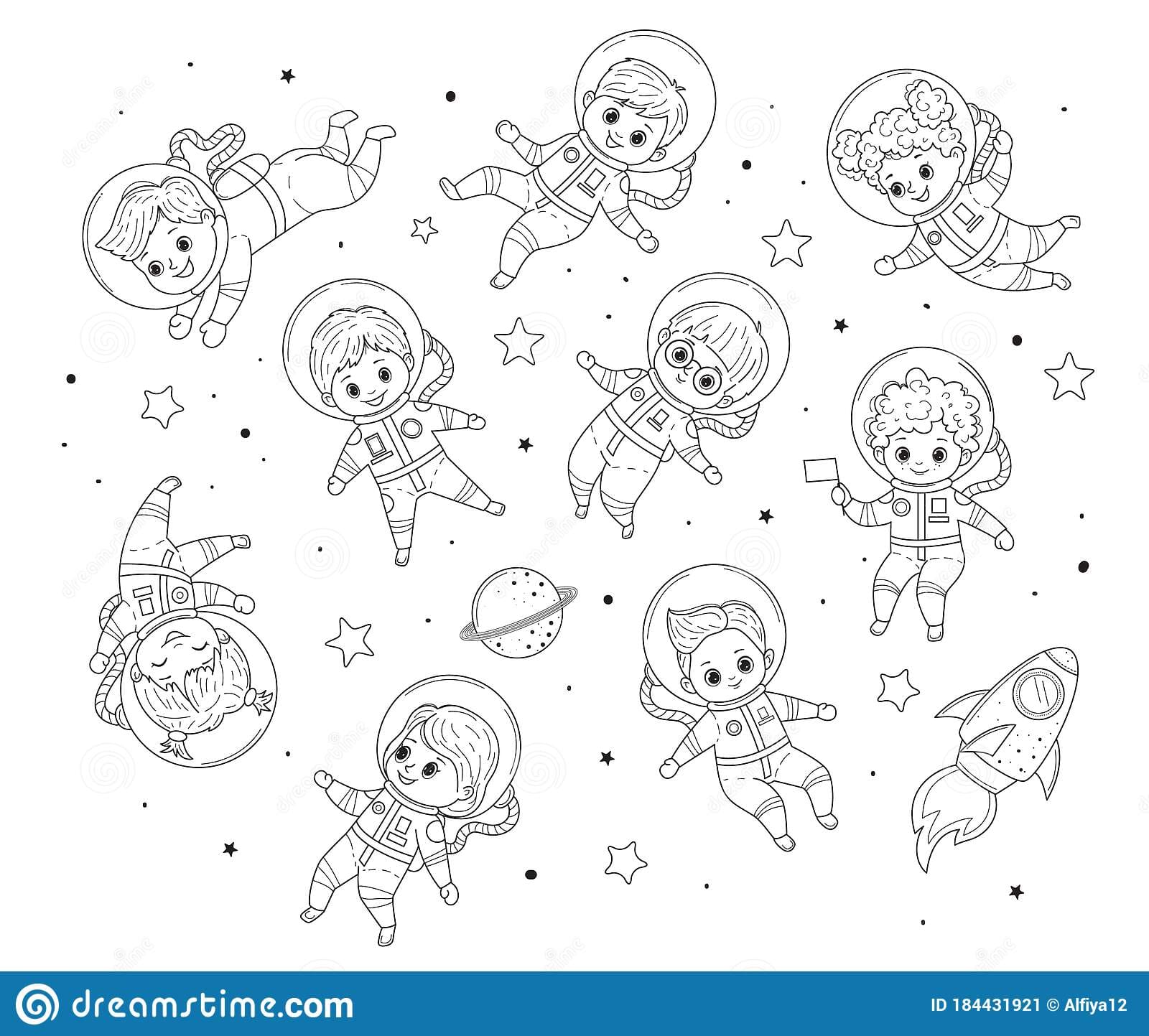 Astronaut Coloring Coloring Page