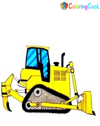 How To Draw A Bulldozer – 8 Easy Steps Creating A Bulldozer Drawing Coloring Page