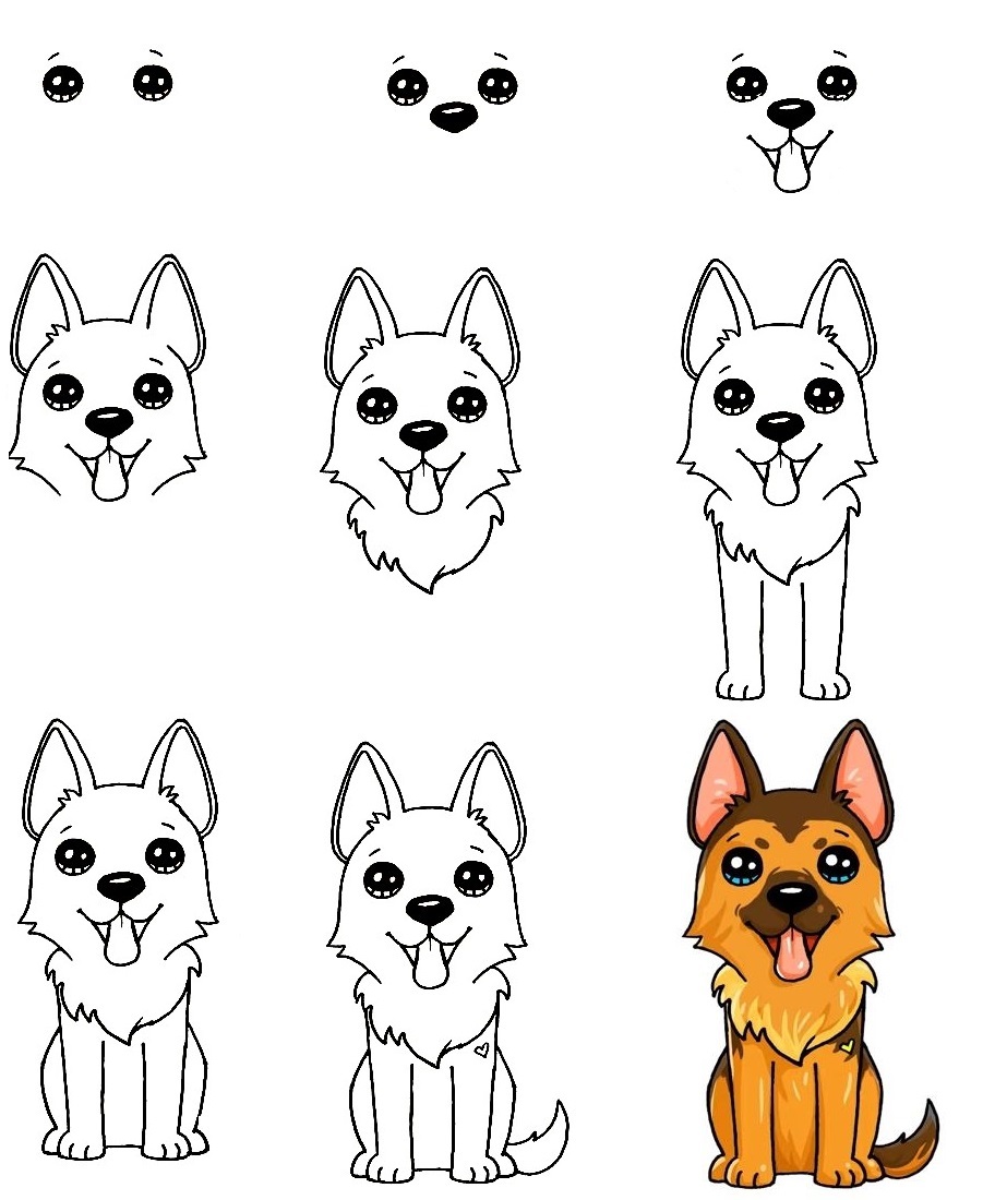 عصير إسحاق مأساة  9 خطوات بسيطة لإنشاء رسم كلب لطيف - كيفية رسم كلب