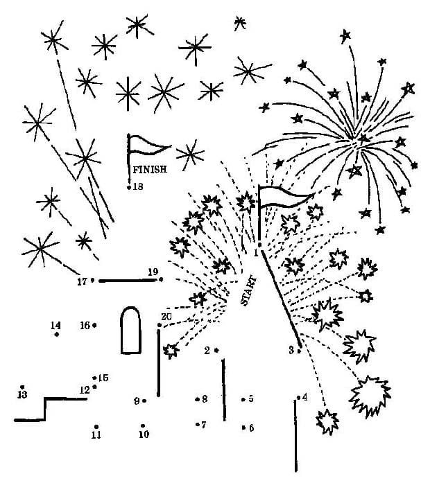 dot to dot 4th of july Coloring Page