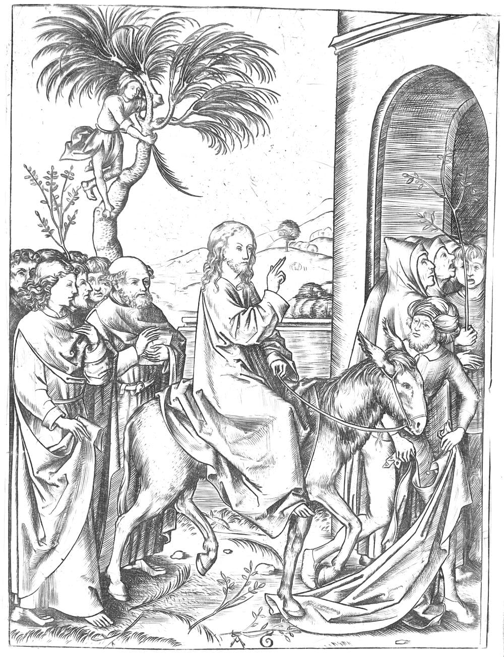 Coloring Palm Sunday Coloring Page