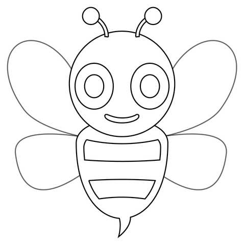 honeybee Picture Coloring Page