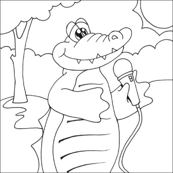 Nice Nile Crocodile Coloring Page