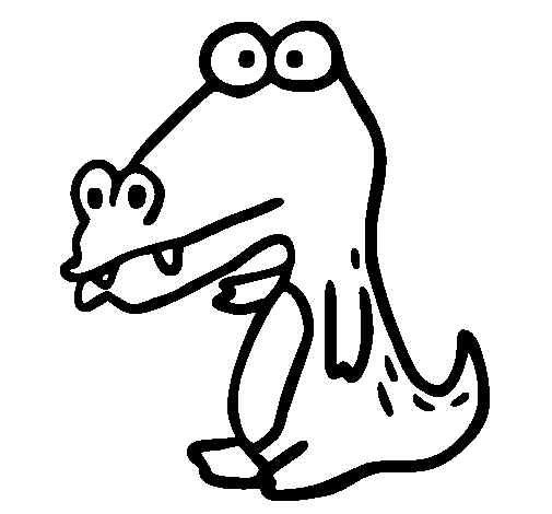 New Baby Alligator Coloring Page