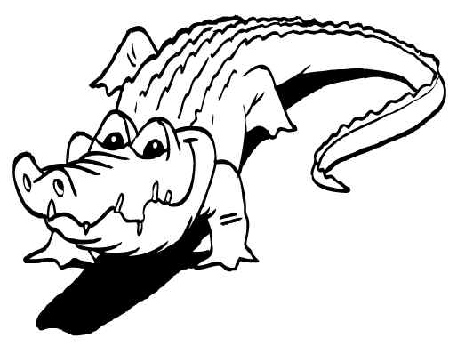 New Alligator Coloring Page