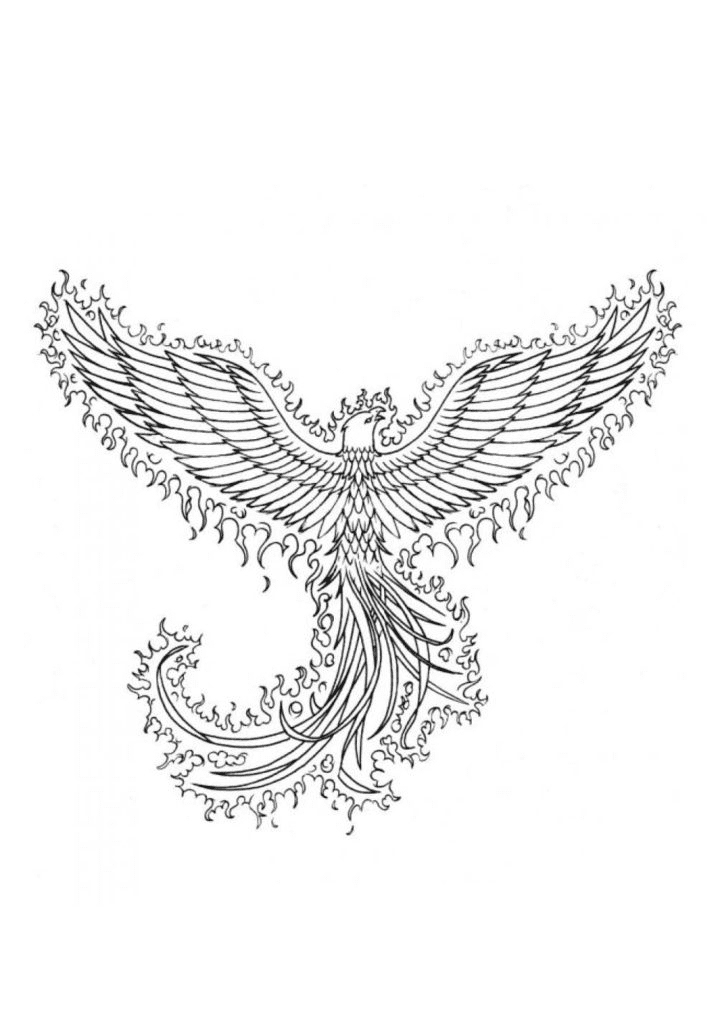 A Fire Bird Coloring Page
