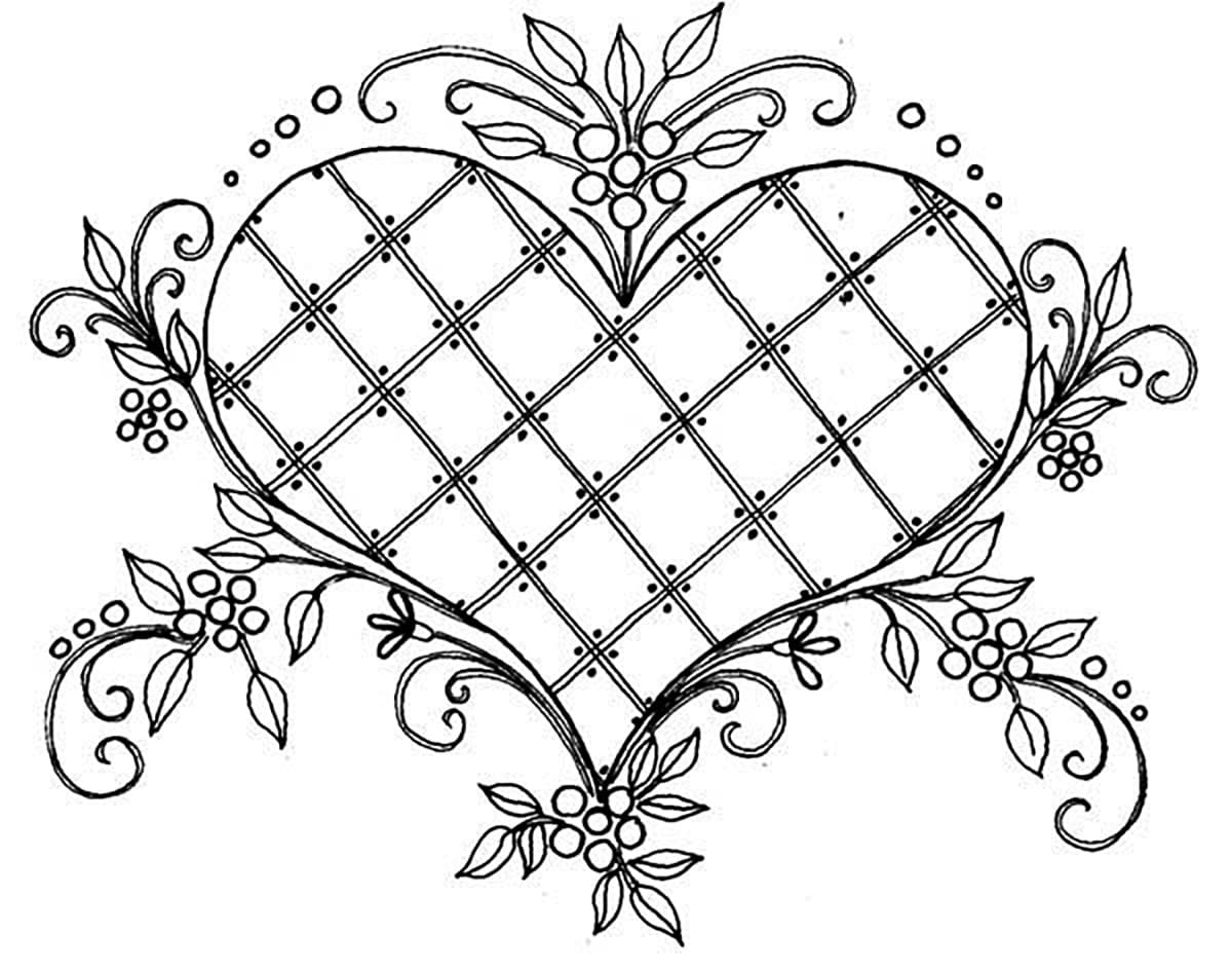 A Heart To Color And To Celebrate Love Coloring Page
