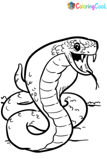 Desenhos de Cobra para Colorir