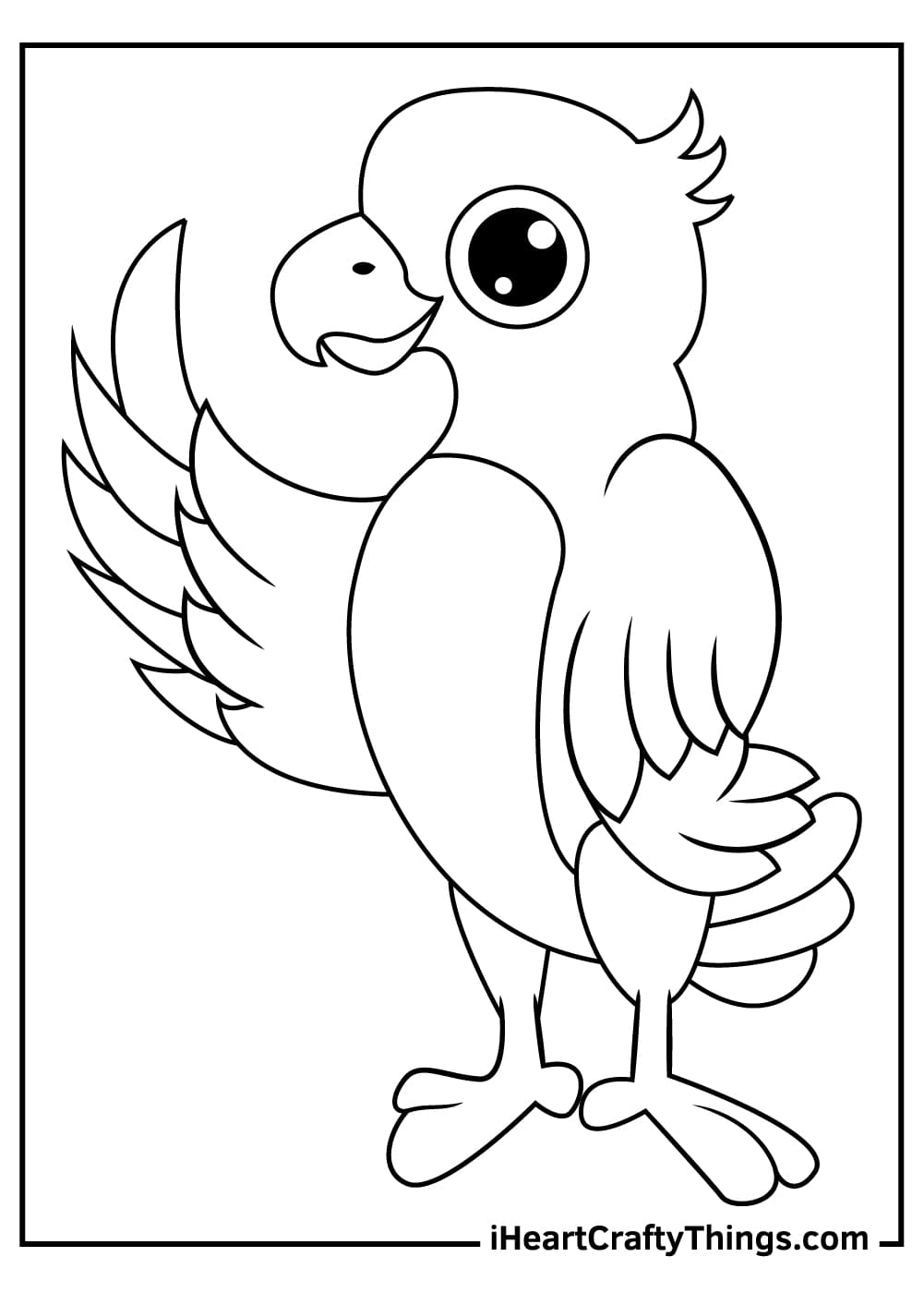 Amazon Parrot Free Printable Coloring Page