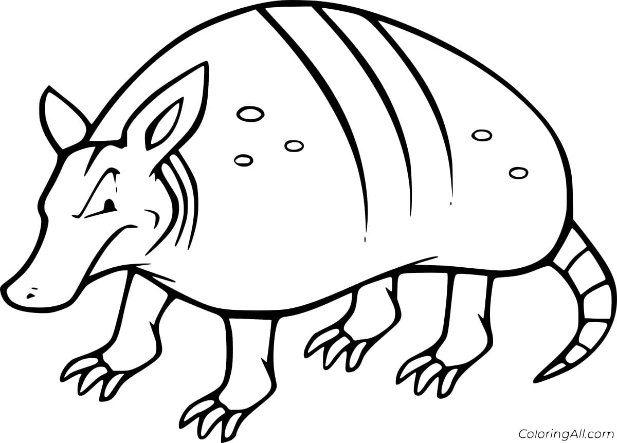 Angry Armadillo To Print Coloring Page