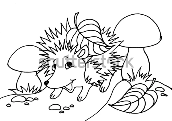 Animals In Love Hedgehogs Cute Coloring Page