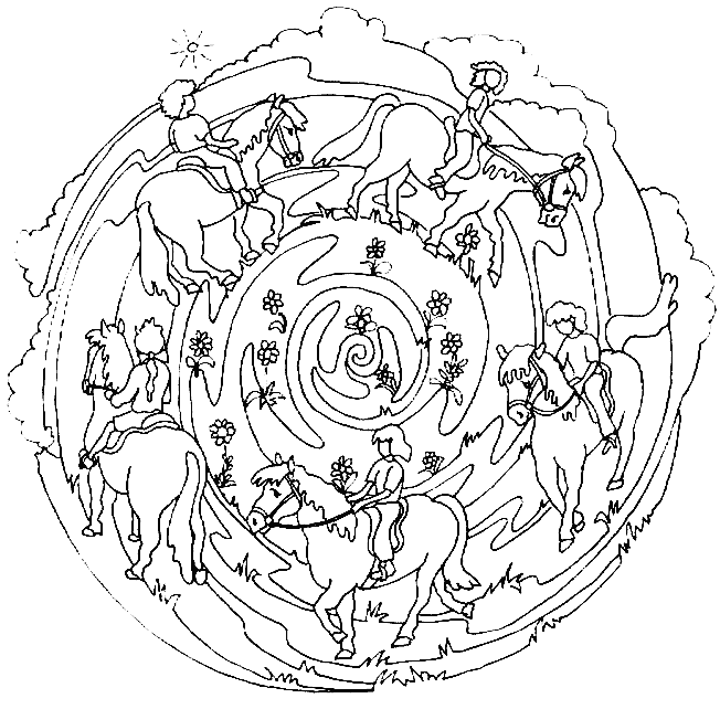 Animals Mandalas Drawing Image Coloring Page