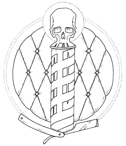 Barber Pole Free Printable Coloring Page