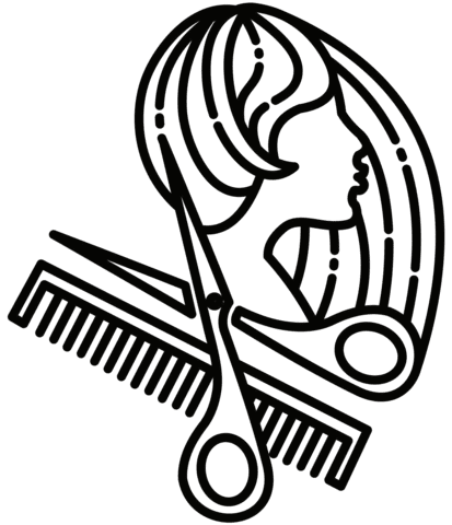 Barber Shop Image Coloring Page