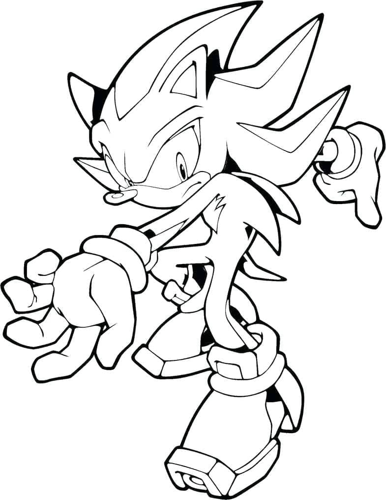Beautiful Sonic To Print Coloring Page