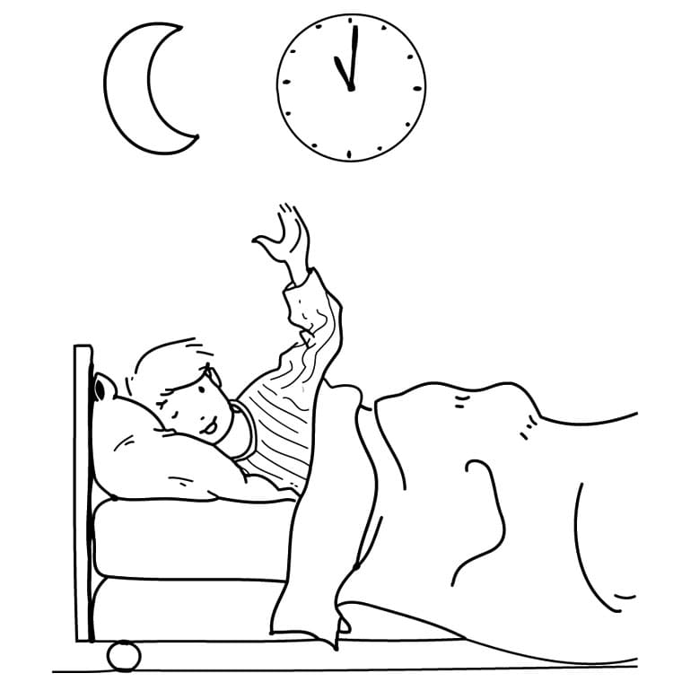 Bed Coloring Free Picture Coloring Page