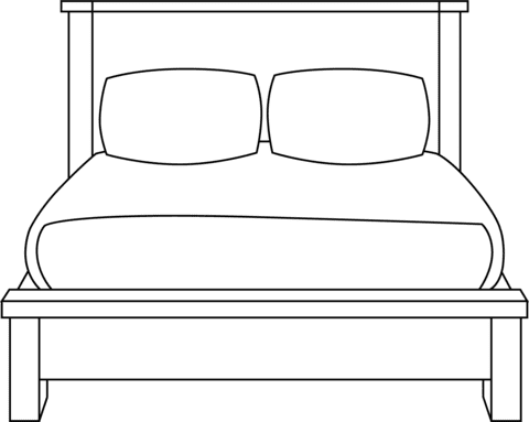 Bed Free Printable Image Coloring Page