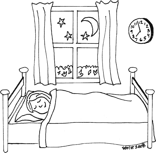 Bed Image Free Printable Coloring Page
