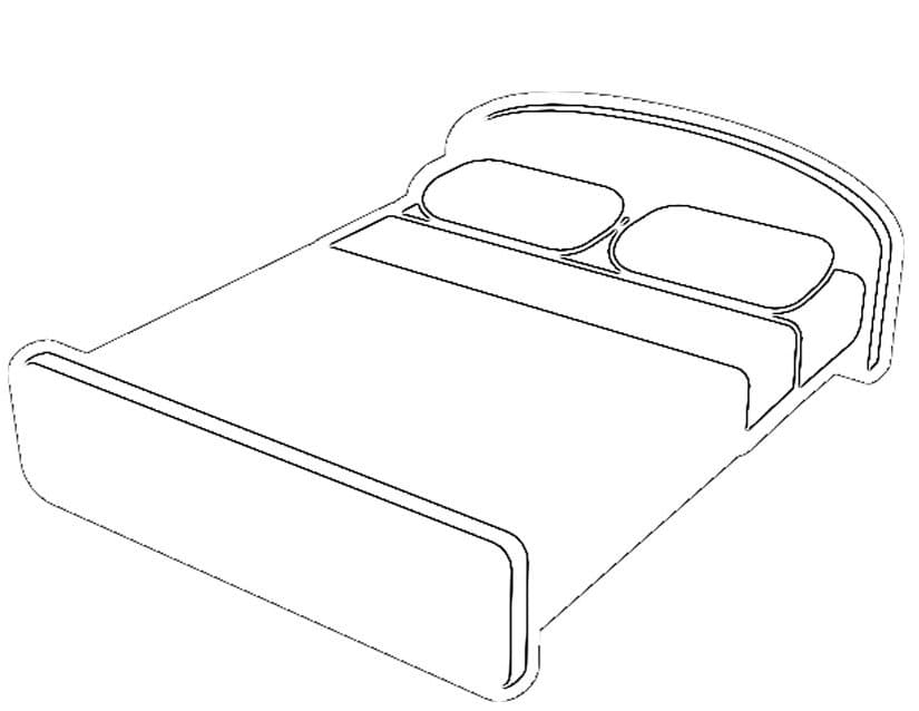 Bed Image Free Coloring Page