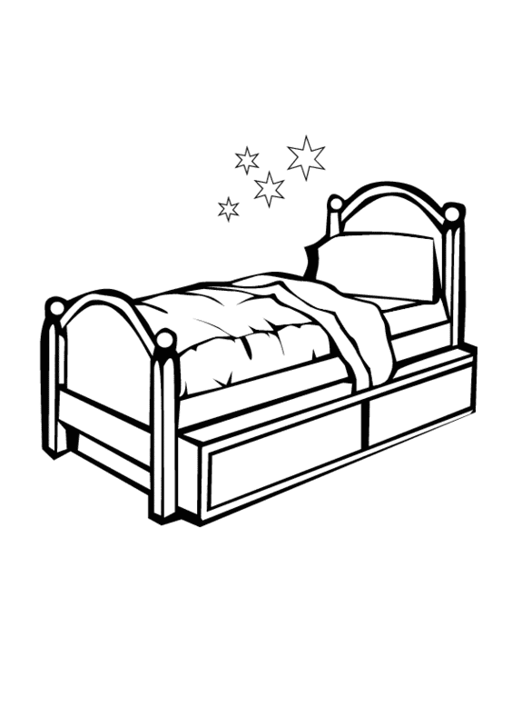Bed Picture Free Printable Coloring Page