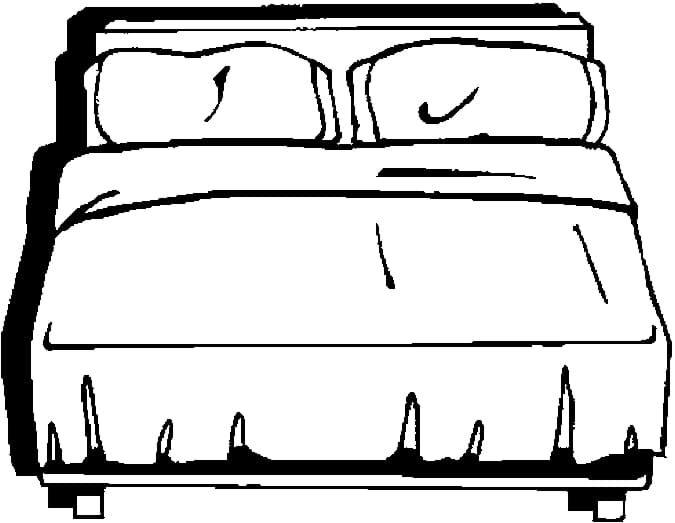 Bed Printable Picture Free Coloring Page