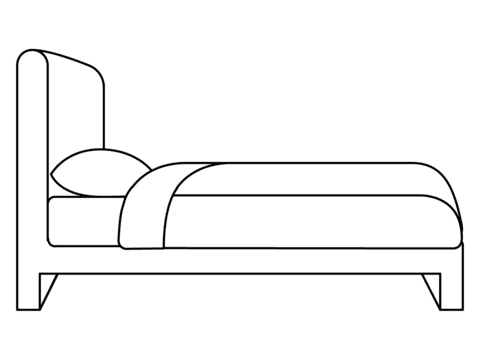 Bed To Print Coloring Page
