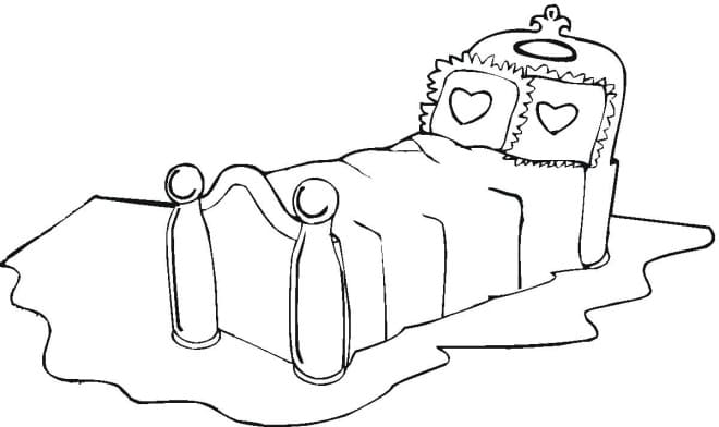 Bedroom Image Free Coloring Page