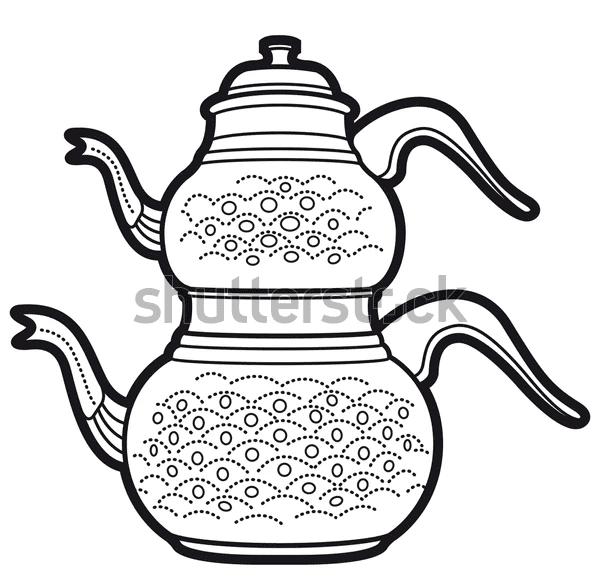 Big teapot Free Printable Coloring Page