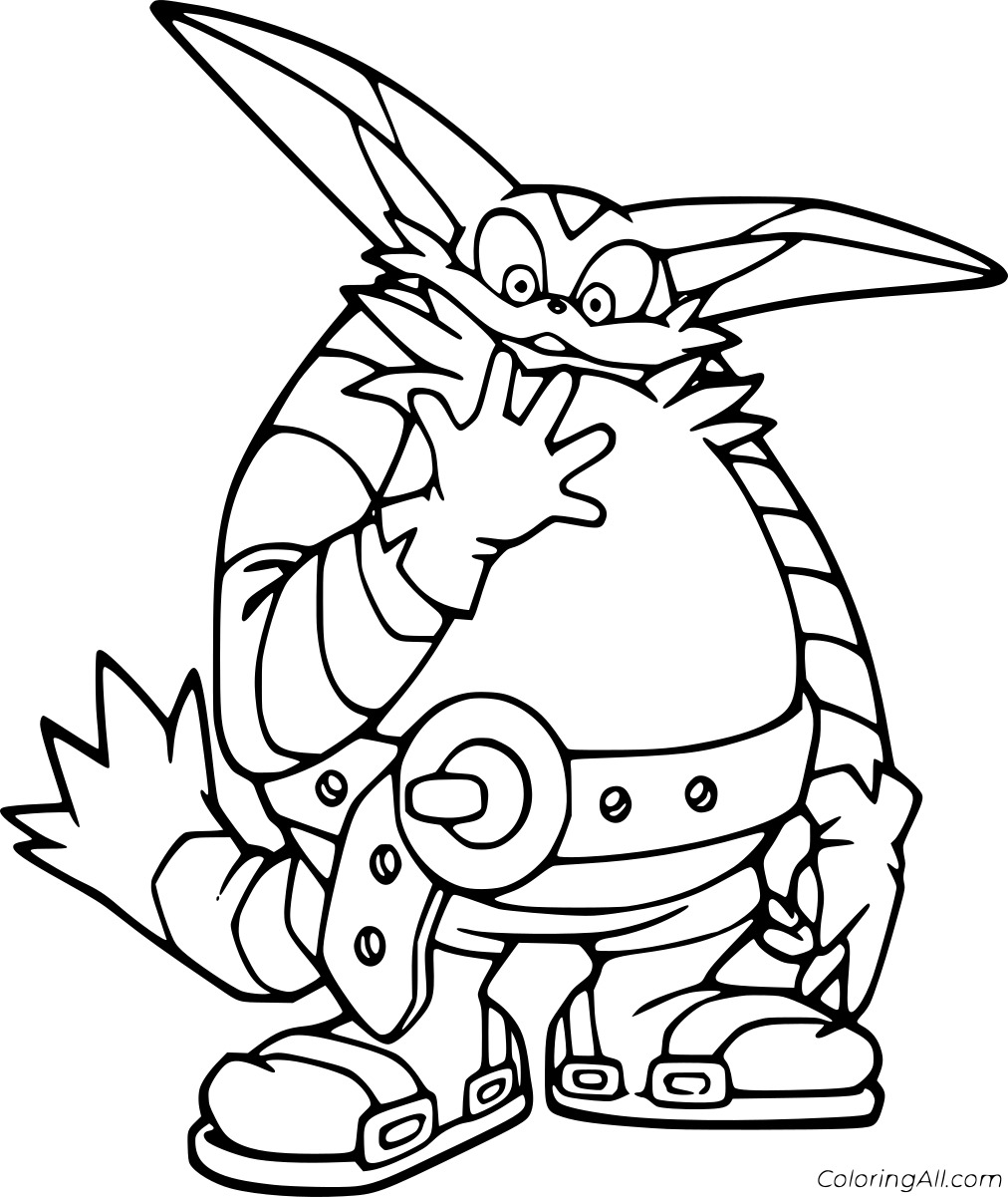 Big the Cat Free Printable Coloring Page