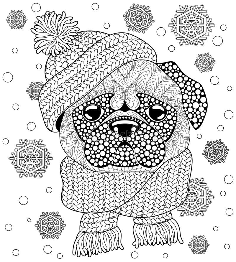 Black And White Puppy Dog Coloring Page