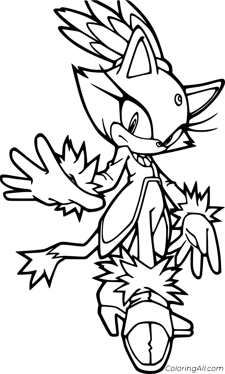 Blaze the Cat Free Coloring Page