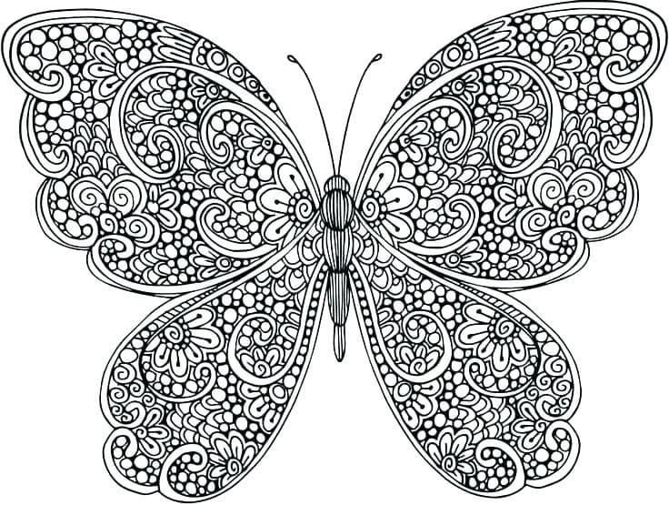 Butterfly Animal Mandala Coloring Pages Coloring Page