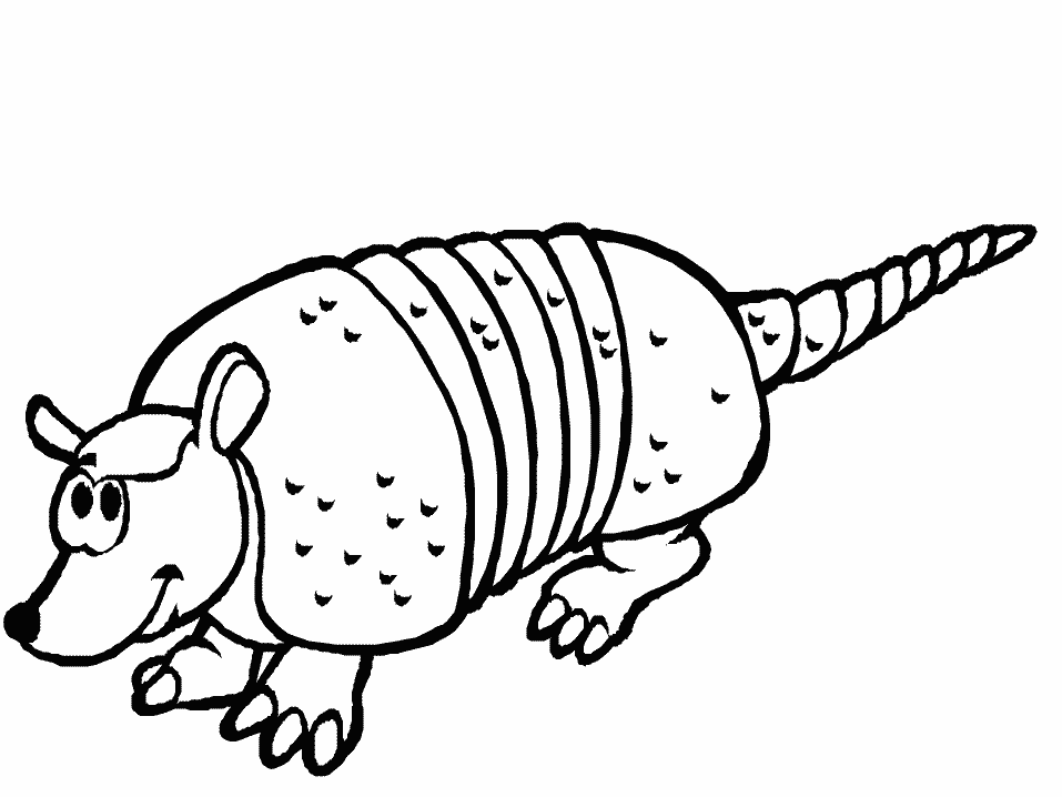 Cartoon Armadillo Coloring Pages Coloring Page