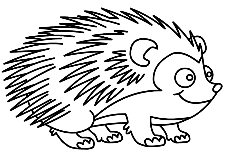 Cartoon Hedgehog Coloring Pages Coloring Page