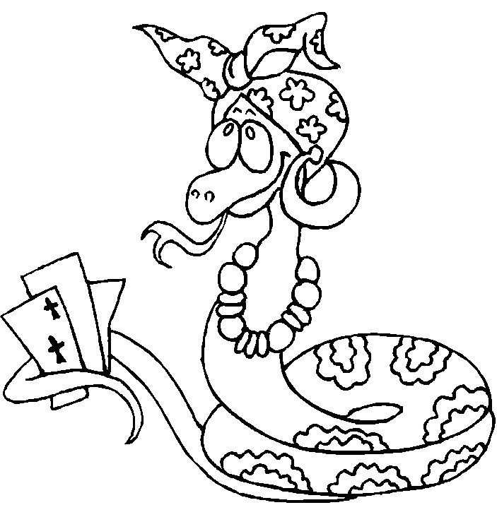 Cobra Snake For Kids Coloring Page