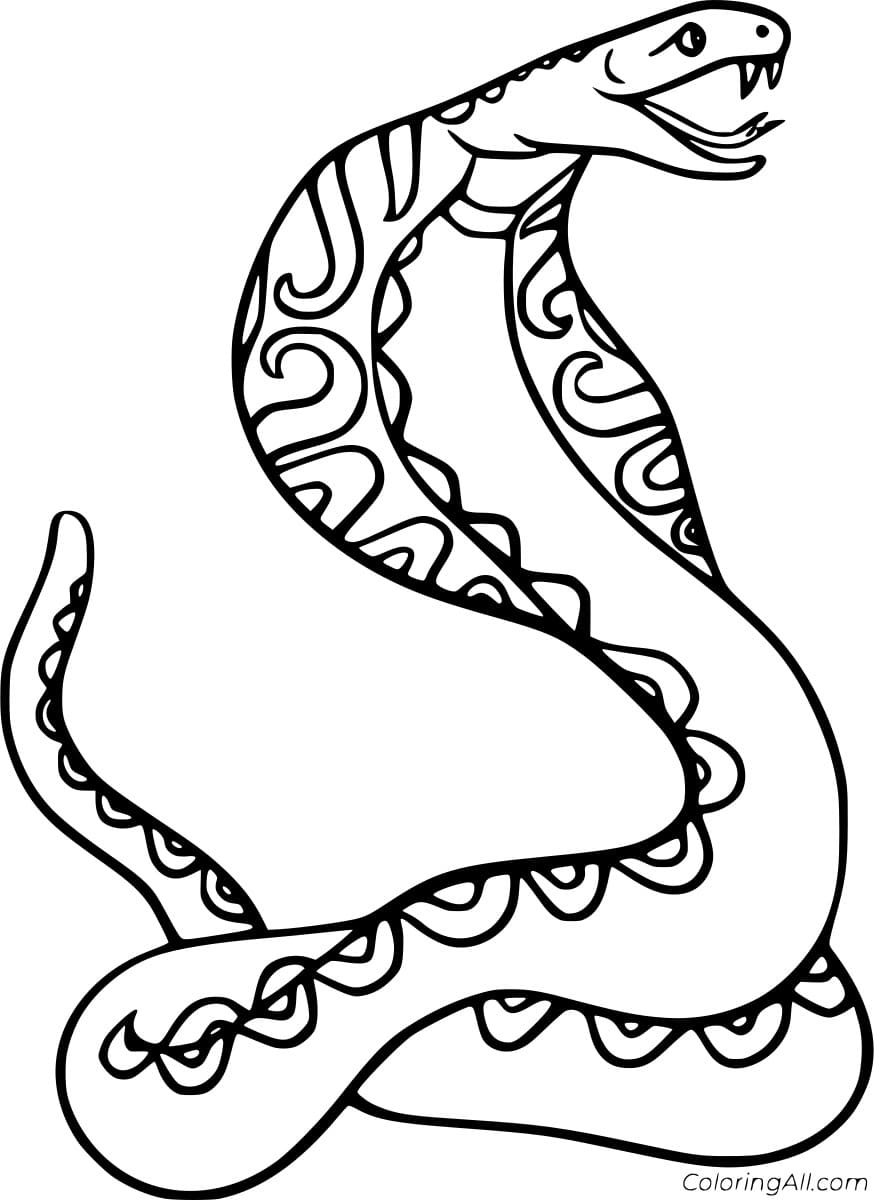 Cobra with Patterns Free Printable