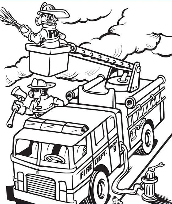 Coloring Pages for Kids Fire Truck