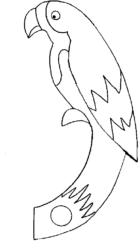 Coloring of Parrot Printable