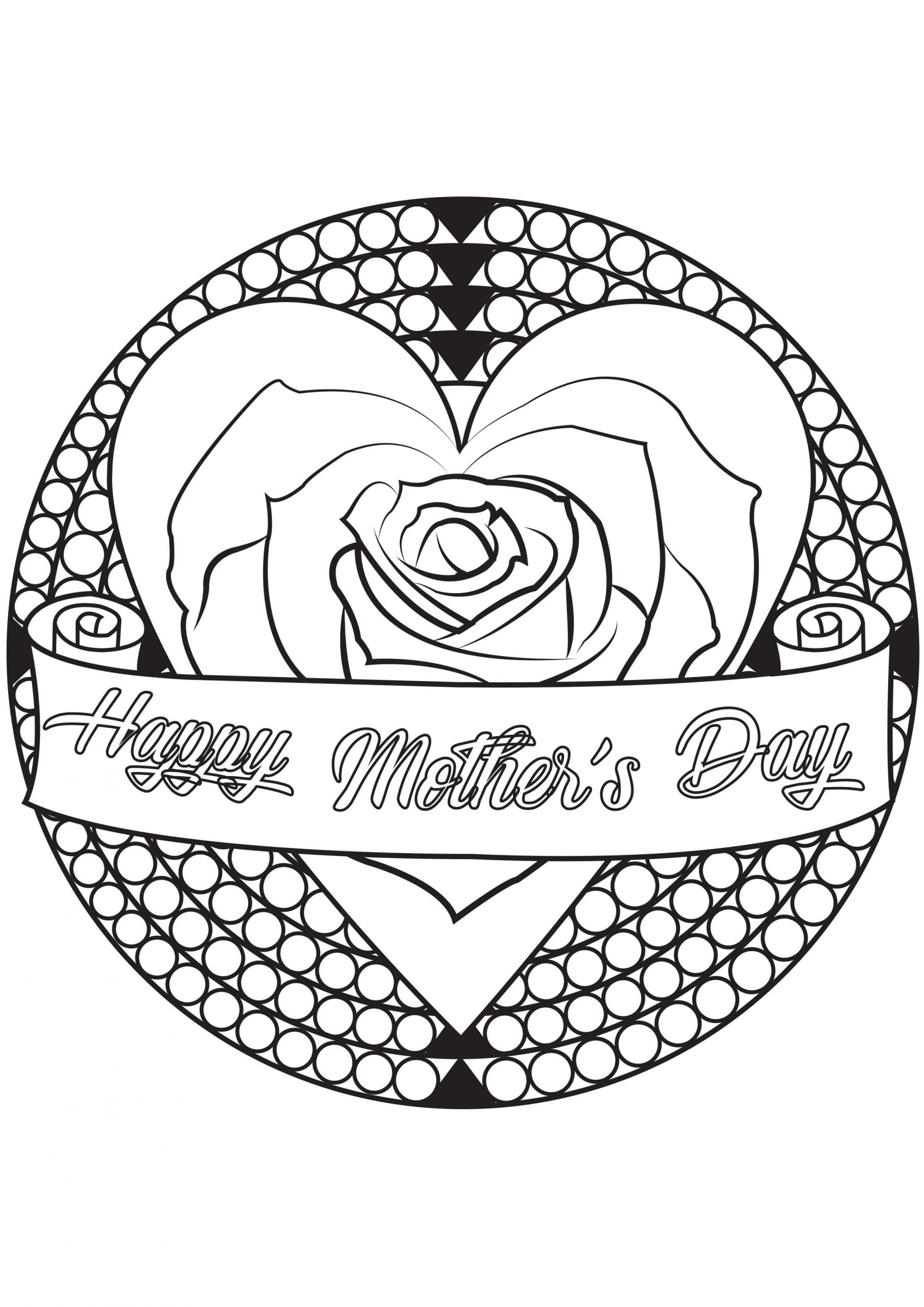 Coloring Page Special Mother’s Day Coloring Page
