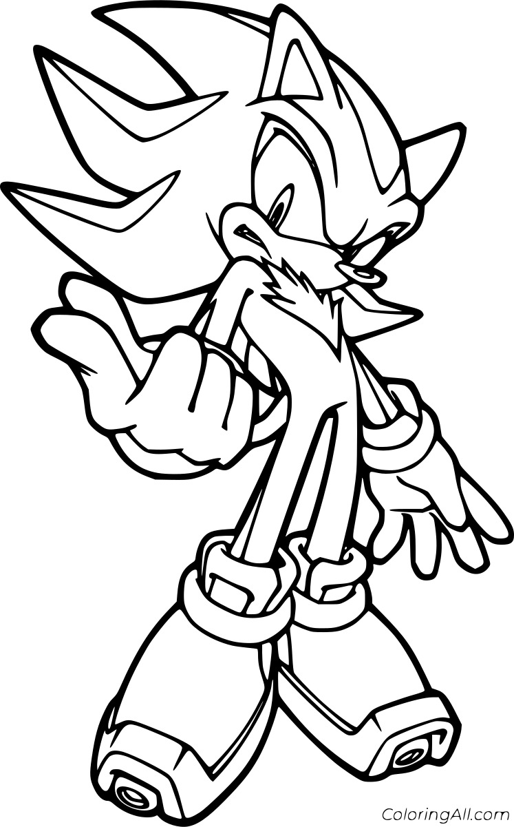 Cool Shadow the Hedgehog Free Printable Coloring Page