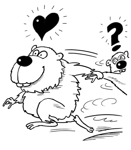 Couple Of Hamsters Are Running Away Free Printable Coloring Page