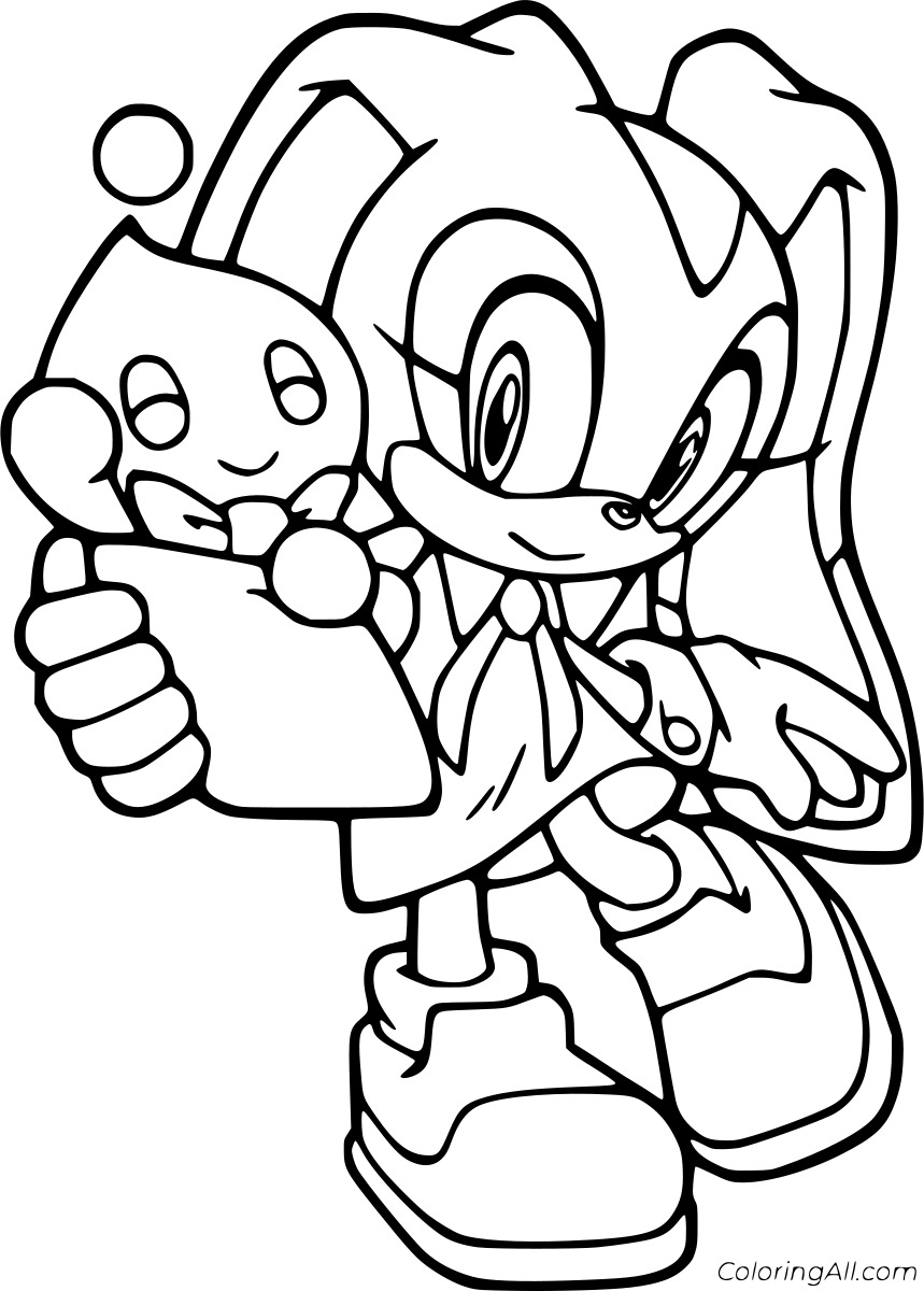 Cream Rabbit Holds Cheese Free Printable Coloring Page